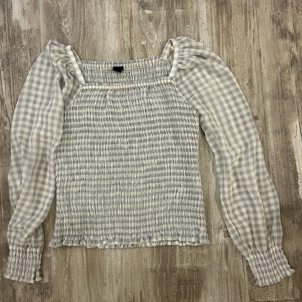 Ann Taylor gingham blouse XXSP